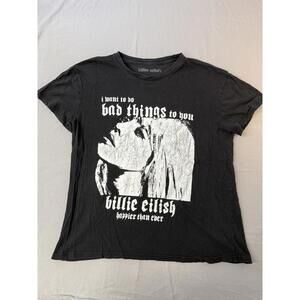 Faded Billie Eilish T-shirt Happier Than Ever Album Tee - L